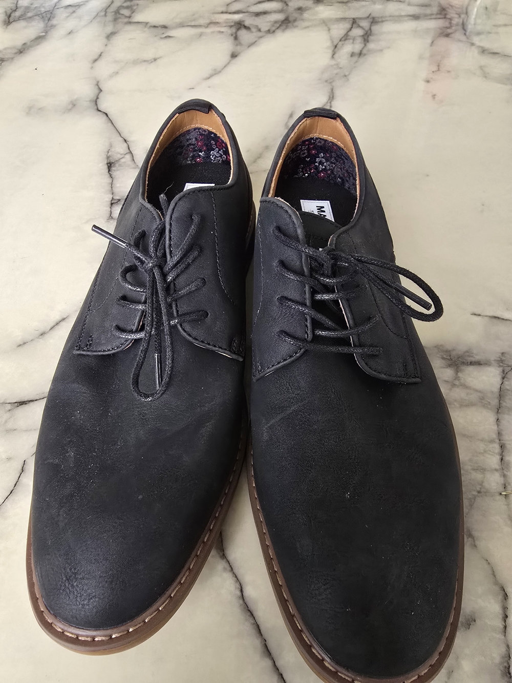 Madden By Steve Madden Mens Ortholite Black Shoes Size 10 Leather